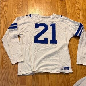 Dallas Cowboys White and Blue Long Sleeve Shirt